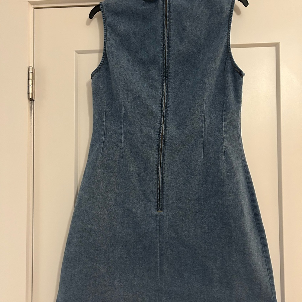 Sleeveless Denim Dress - Picture 2 of 2
